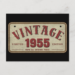 Cartão Postal Edição Limitada Vintage 1955 Todas as Peças Origin