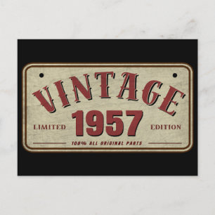 Cartão Postal Edição Limitada Vintage 1957 Todas as Peças Origin