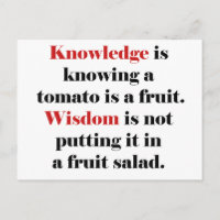 Edição Tomate Conhecimento vs Sabedoria