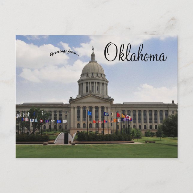 Cartão Postal Edifício Capitólio Estatal de Oklahoma (Frente)