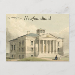 Cartão Postal Edifício Colonial Terra Nova Canadá
