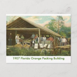 Cartão Postal Edifício de embalagem de laranja
