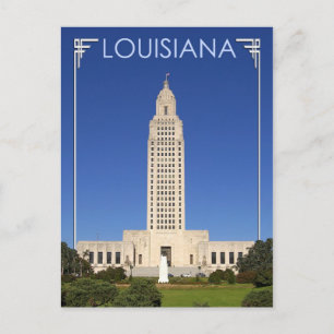 Cartão Postal Edifício do Capitólio do Estado de Louisiana, Ba