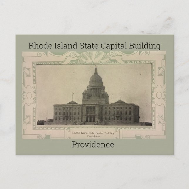Cartão Postal Edifício do Capitólio Estadual de Rhode Island Car (Frente)