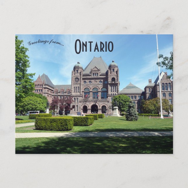 Cartão Postal Edifício do Legislativo de Ontário Ontário Canadá (Frente)