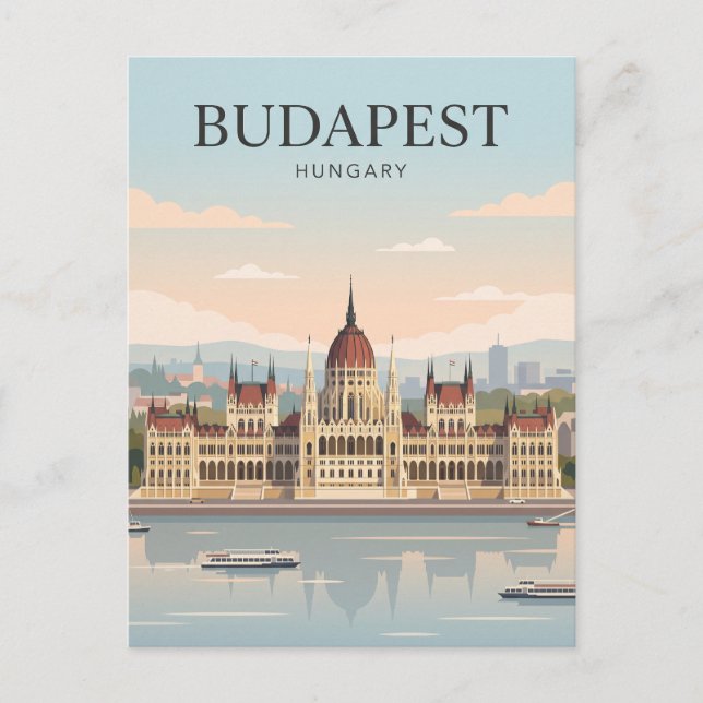 Cartão Postal Edifício do Parlamento de Budapeste Hungria (Frente)