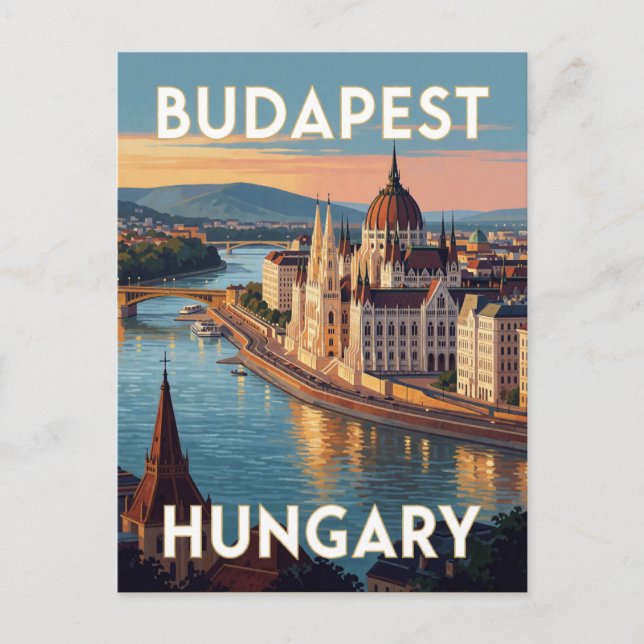 Cartão Postal Edifício do Parlamento de Budapeste Marco Europeu (Frente)
