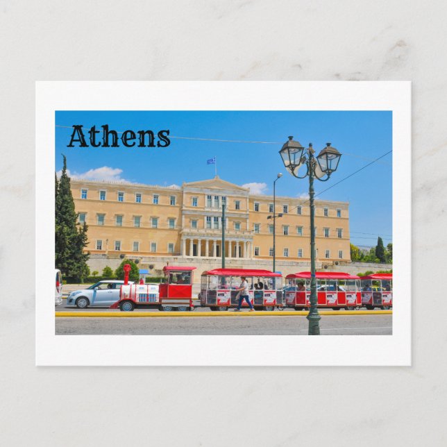 Cartão Postal Edifício do Parlamento em Atenas, Grécia (Frente)