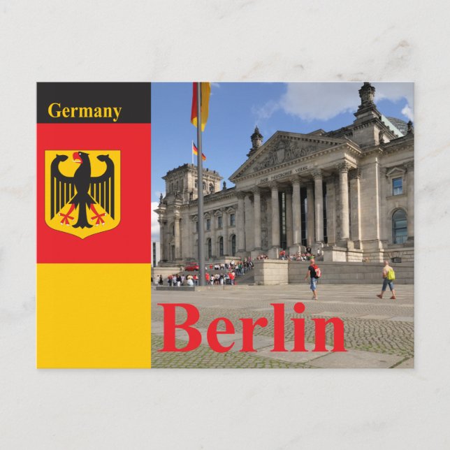 Cartão Postal Edifício do Reichstag. Berlim, Alemanha (Frente)