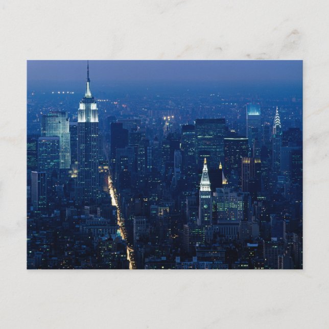 Cartão Postal Edifício Empire State à Noite  (Frente)