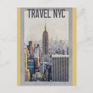 Cartão Postal Edifício Empire State Vintage Nova York Viagem