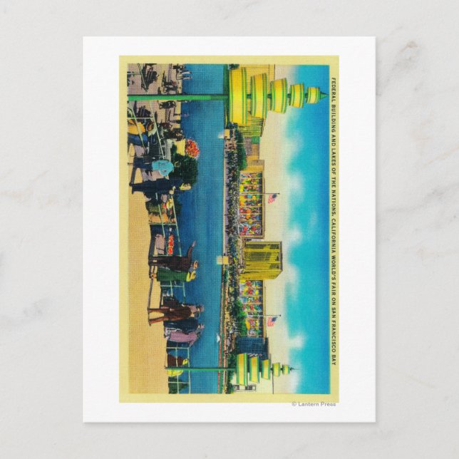 Cartão Postal Edifício Federal e Lagos das Nações (Frente)