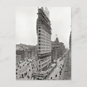 Cartão Postal Edifício Flatiron Em Construção - NYC