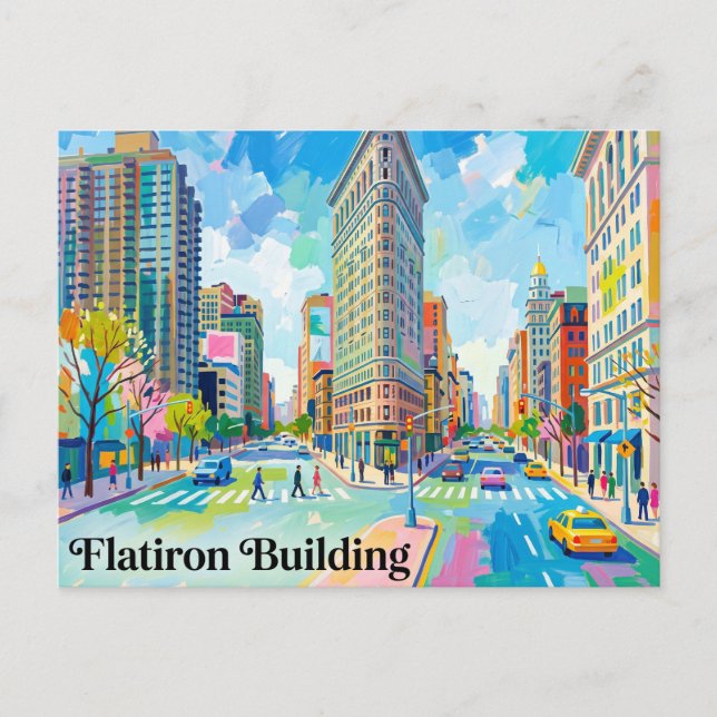 Cartão Postal Edifício Flatiron Nova York (Frente)