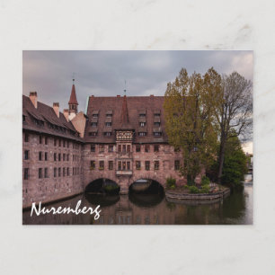 Cartão Postal Edifício histórico ao pôr do sol em Nuremberga, Al