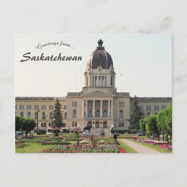 Cartão Postal Edifício Legislativo Saskatchewan (Frente)
