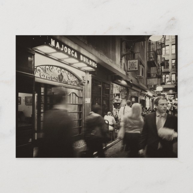 Cartão Postal edifício Majorca, Centro Local, Melbourne (Frente)