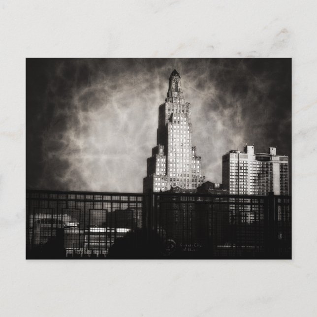 Cartão Postal Edifício Power and Light, Kansas City, Grunge (Frente)