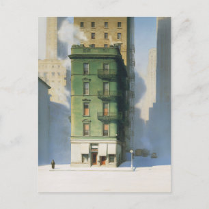 Cartão Postal Edifício Verde no Inverno de Nova York