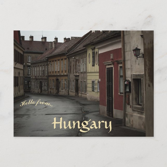 Cartão Postal Edifícios antigos em Sopron na Hungria (Frente)