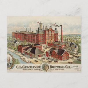 Cartão Postal Edifícios da C.L. Centlivre Brewing Company.