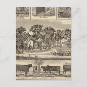 Cartão Postal Edifícios da Fazenda Clenona Stock em Davenport