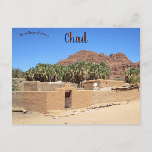 Cartão Postal Edifícios de Barro em Fada Chad