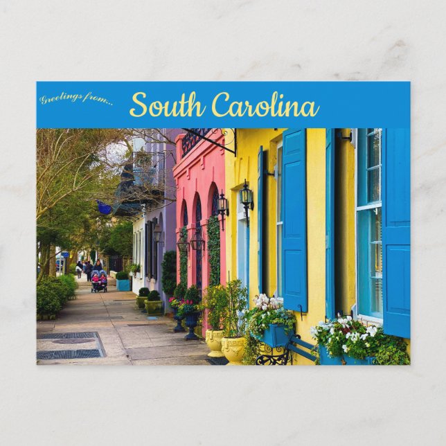 Cartão Postal Edifícios em Charleston Carolina do Sul (Frente)