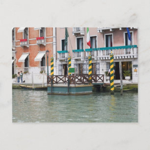 Cartão Postal Edifícios na beira-mar em Veneza, Itália