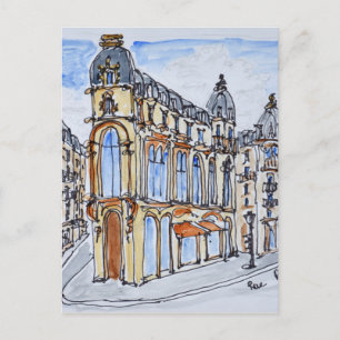 Cartão Postal Edifícios na Rue Reaumur, Paris, França