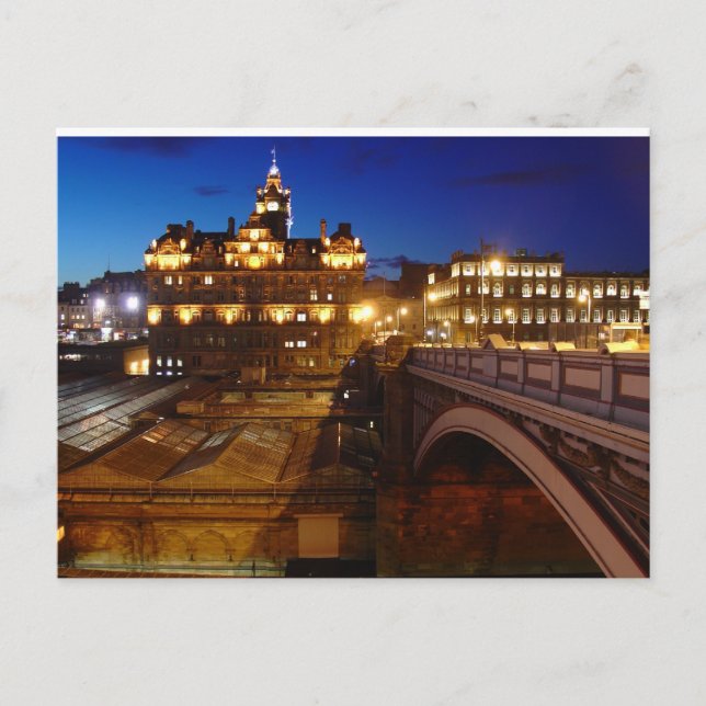 Cartão Postal Edimburgo à noite (Frente)