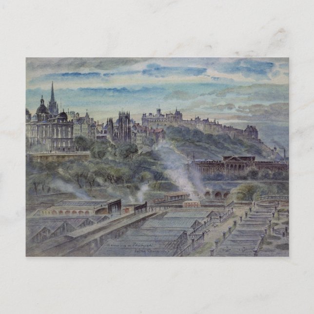 Cartão Postal Edimburgo perto da Rua. (Frente)