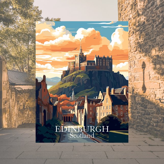 Cartão Postal Edimburgo, Scotland Postcard - Castelo de Edimburg (Edinburgh, Scotland)