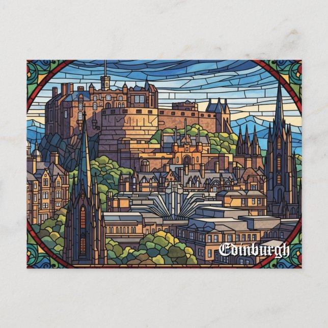 Cartão Postal Edinburgh Castle Scotland Viagem (Frente)