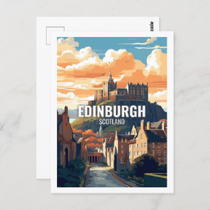 Cartão Postal Edinburgh Scotland Famoso Viagem Places