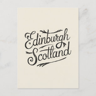 Cartão Postal Edinburgh Scotland Hand desenhado