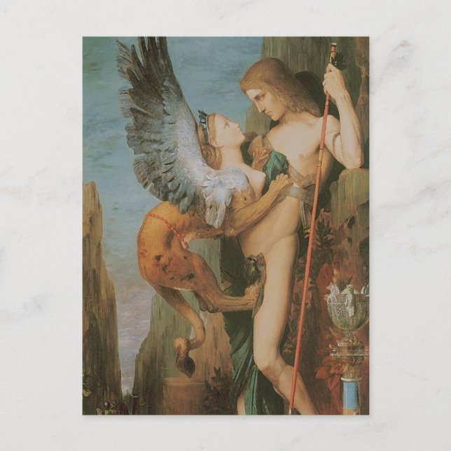 Cartão Postal Édipo e Esfinge (Frente)