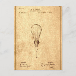 Cartão Postal Edison Bulb Patent