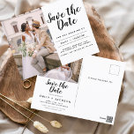 Cartão Postal Editável Salvar a data Imagem minimalista elegante<br><div class="desc">Foto minimalista editável moderna e elegante Salva o Cartão-postal de Casamento de Data. O cartão de convite para salvar a data inclui a tipografia moderna de script com letra manuscrita com um design chic e simples ao qual você pode adicionar sua fotografia personalizada de noivado.</div>