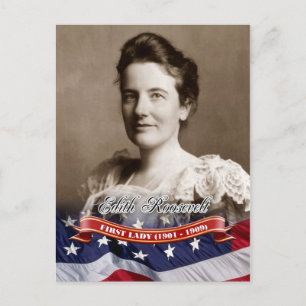 Cartão Postal Edith Roosevelt, Primeira-dama dos EUA