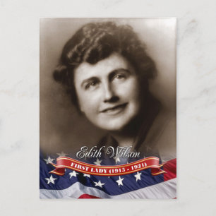Cartão Postal Edith Wilson, Primeira-dama dos EUA