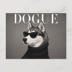 Cartão Postal Editorial de Luxo do Husky Siberiano