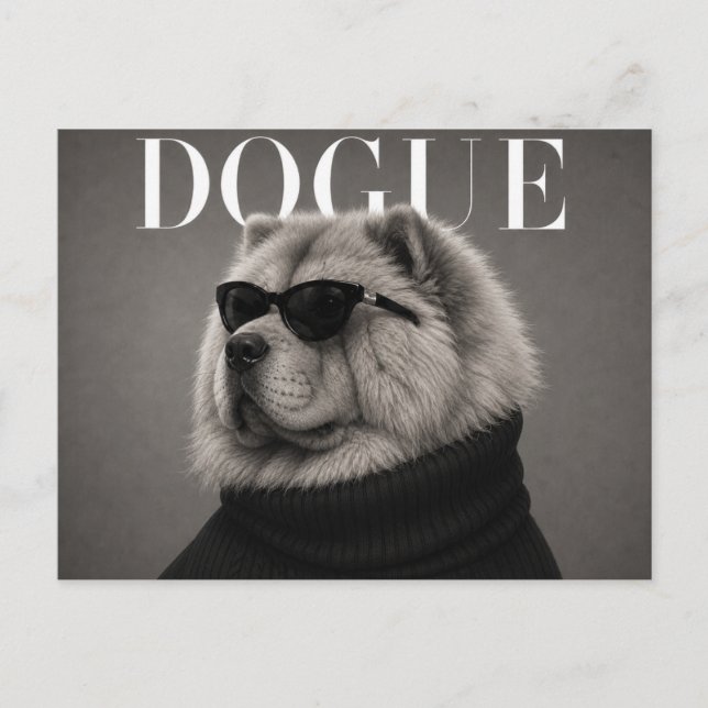 Cartão Postal Editorial de Moda de Luxo Chow Chow (Frente)