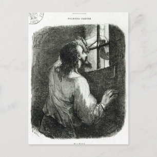 Cartão Postal Edmond Dantes preso no Chateau d'If