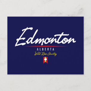 Cartão Postal Edmonton Script