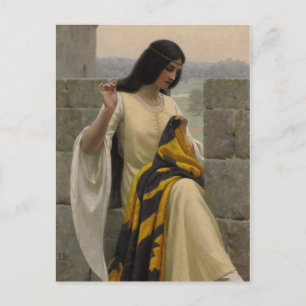 Cartão Postal Edmund Blair Leighton Costureira