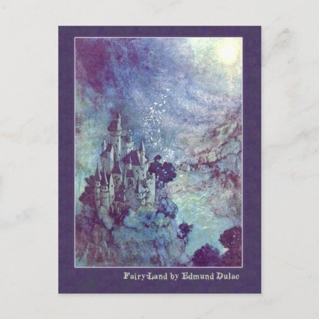 Cartão Postal Edmund Dulac Ilustra Edgar Allan Poe (Frente)