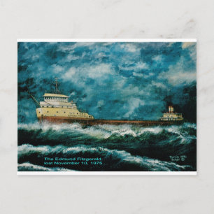 Cartão Postal Edmund Fitsgerald 1996 com texto