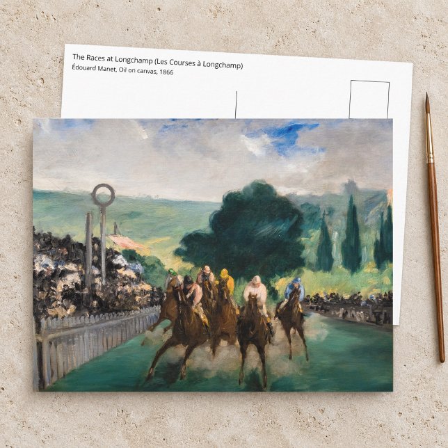 Cartão Postal Edouard Manet - As Corridas em Longchamp (Criador carregado)