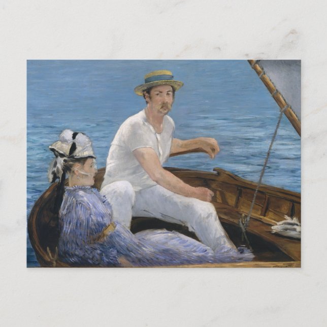 Cartão Postal Edouard Manet - Barco (Frente)